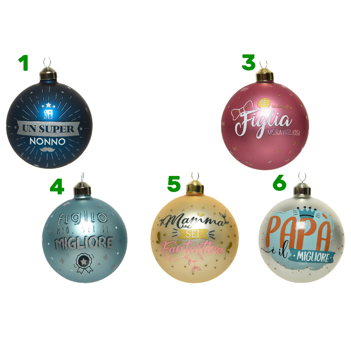 Palla in vetro Family 10 cm