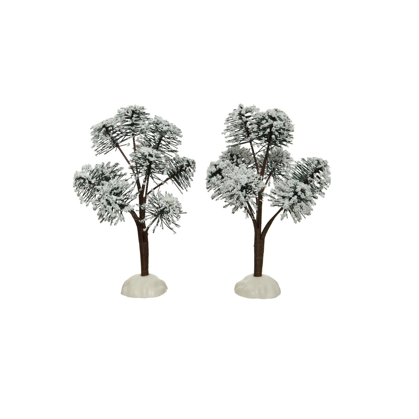 Alberelli verdi innevati 13 cm 2 Pz