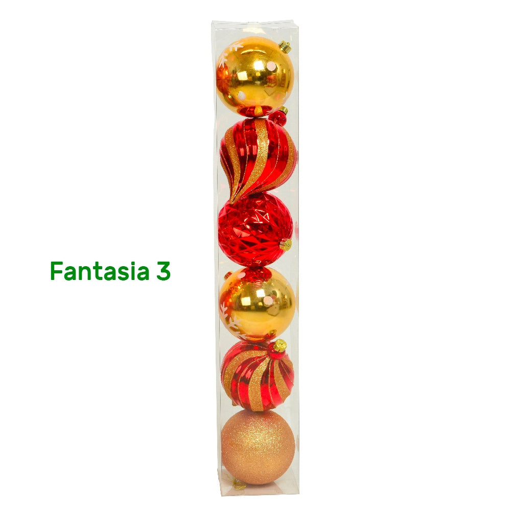 Set 6 palline vari colori Kaemingk