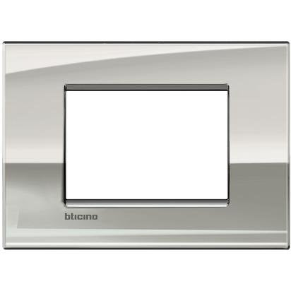 Bticino LNC4803PL Placca Livinglight Air 3 Moduli, Palladio