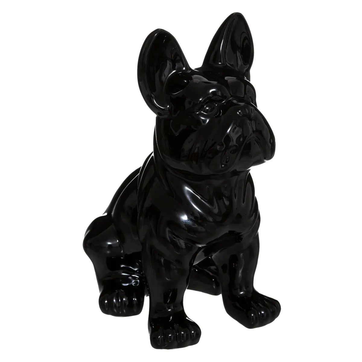 Statuetta bulldog in ceramica da H.12 cm