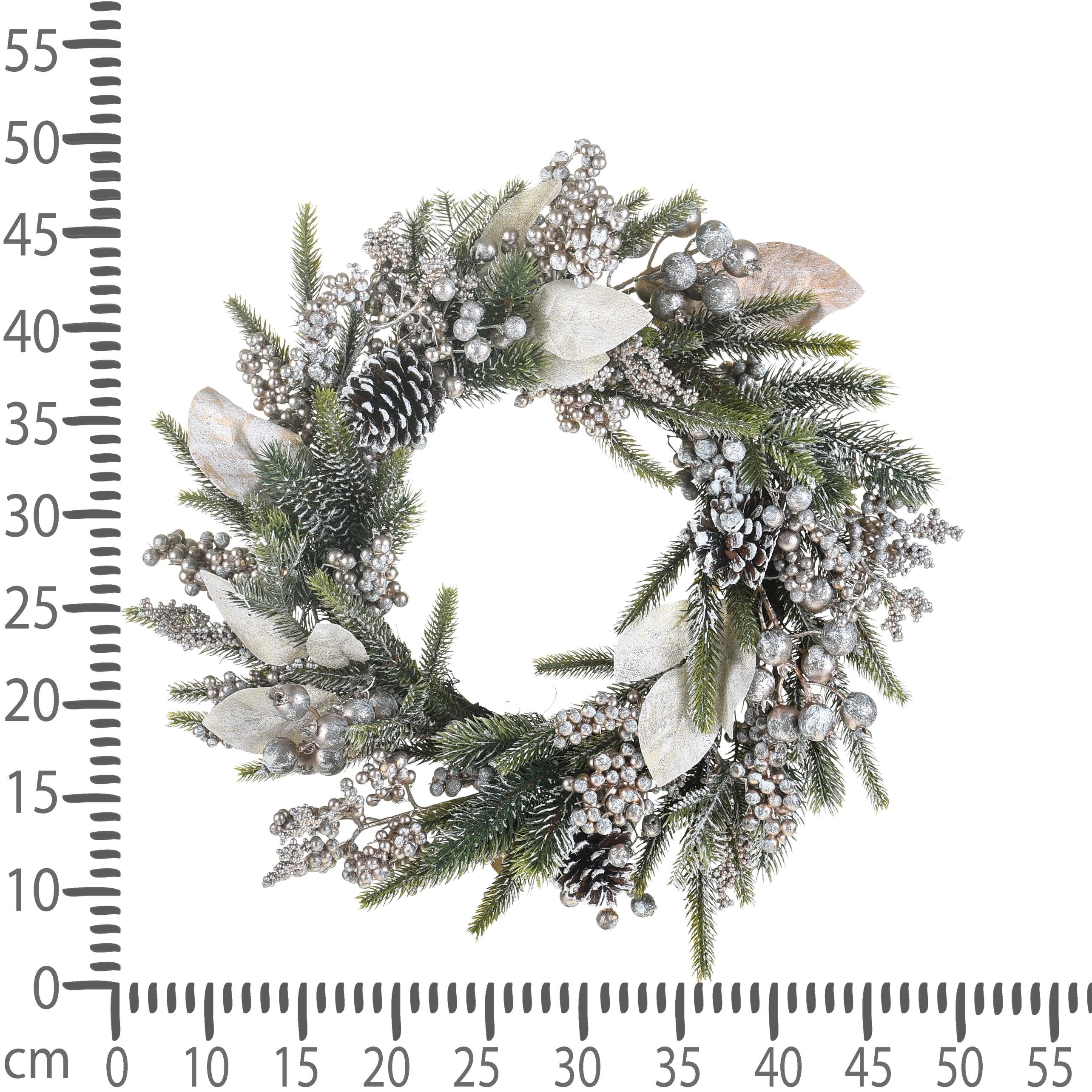 Corona con foglia magnolia colore champagne 8