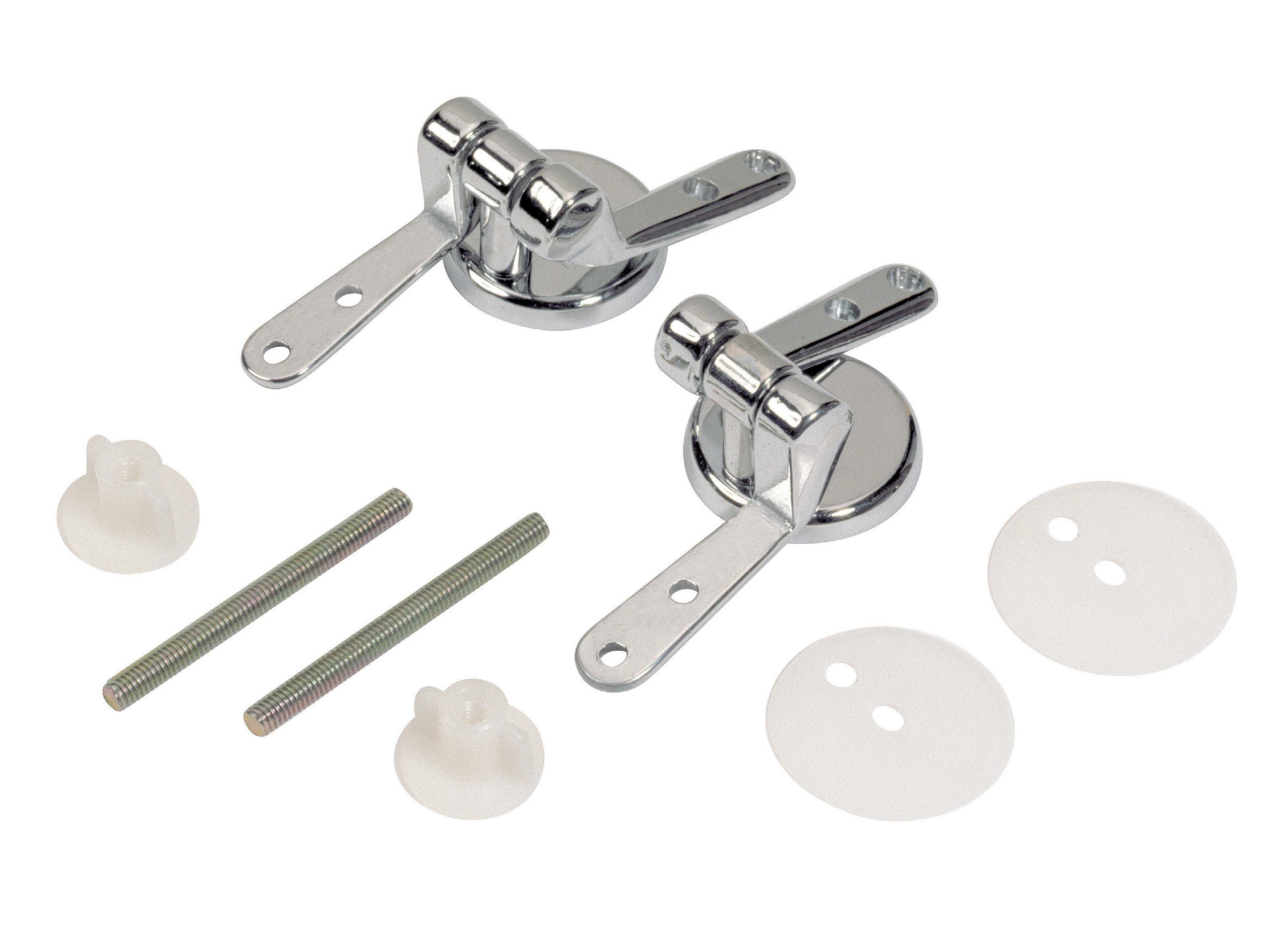 COPPIA CERNIERE CROMATA PER SEDILE WC