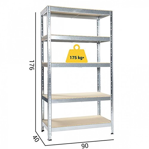 Scaffale kit Joker 5 piani: 90x40x176 cm