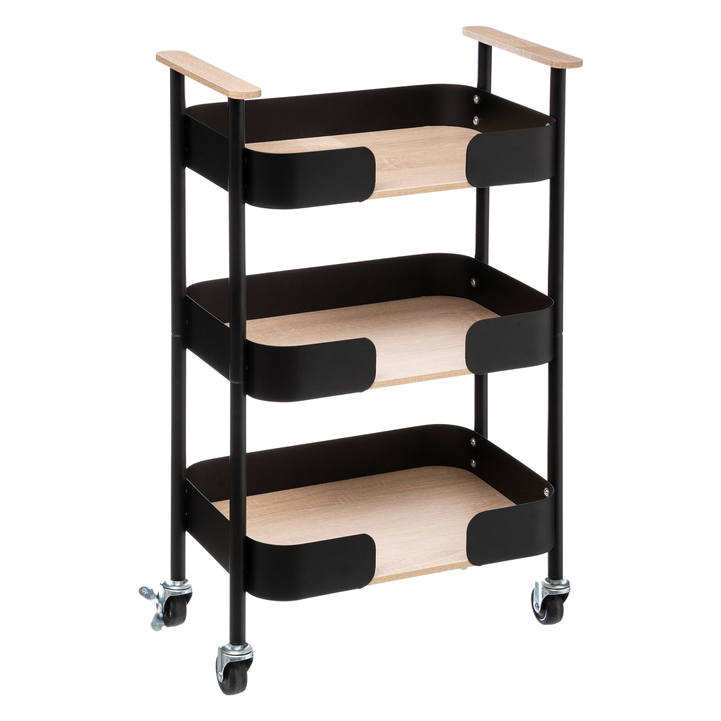 Carrello per cucina legno nero