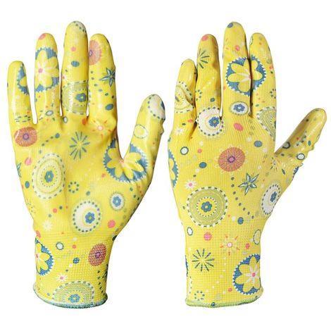 Guanto da giardino floreale