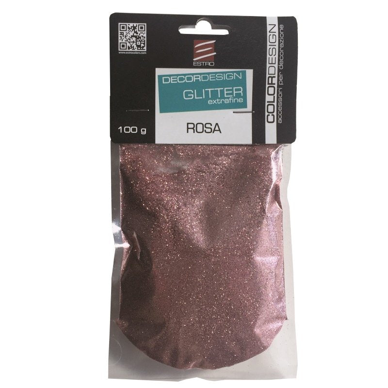 GLITTER COLORE ROSA CONFEZIONE DA 100 GRAMMI