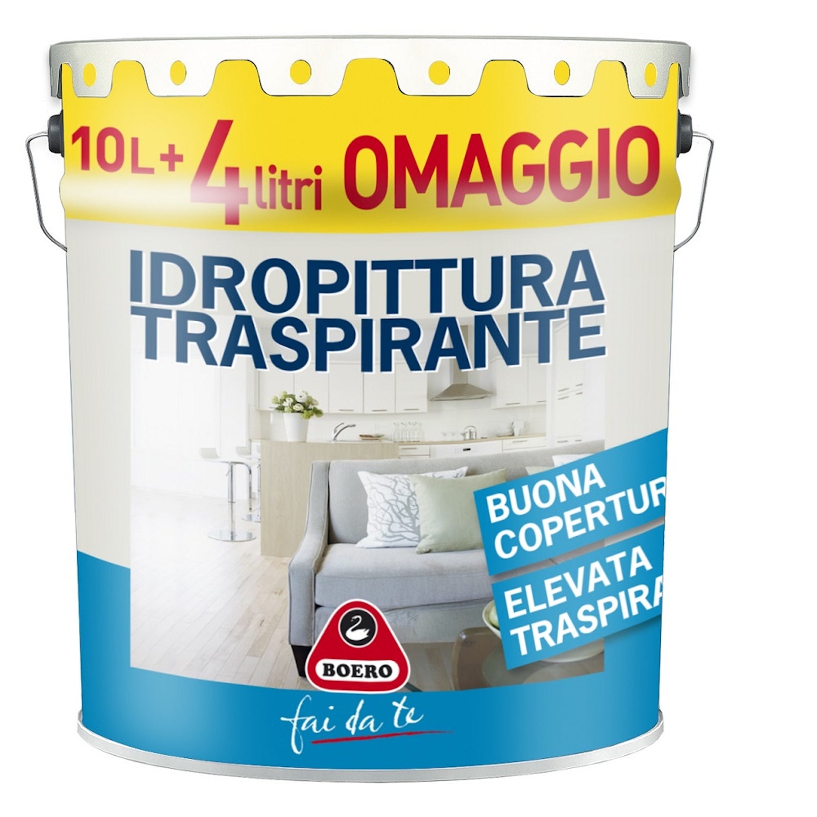Idropittura traspirante 10+4 lt pronta all'uso