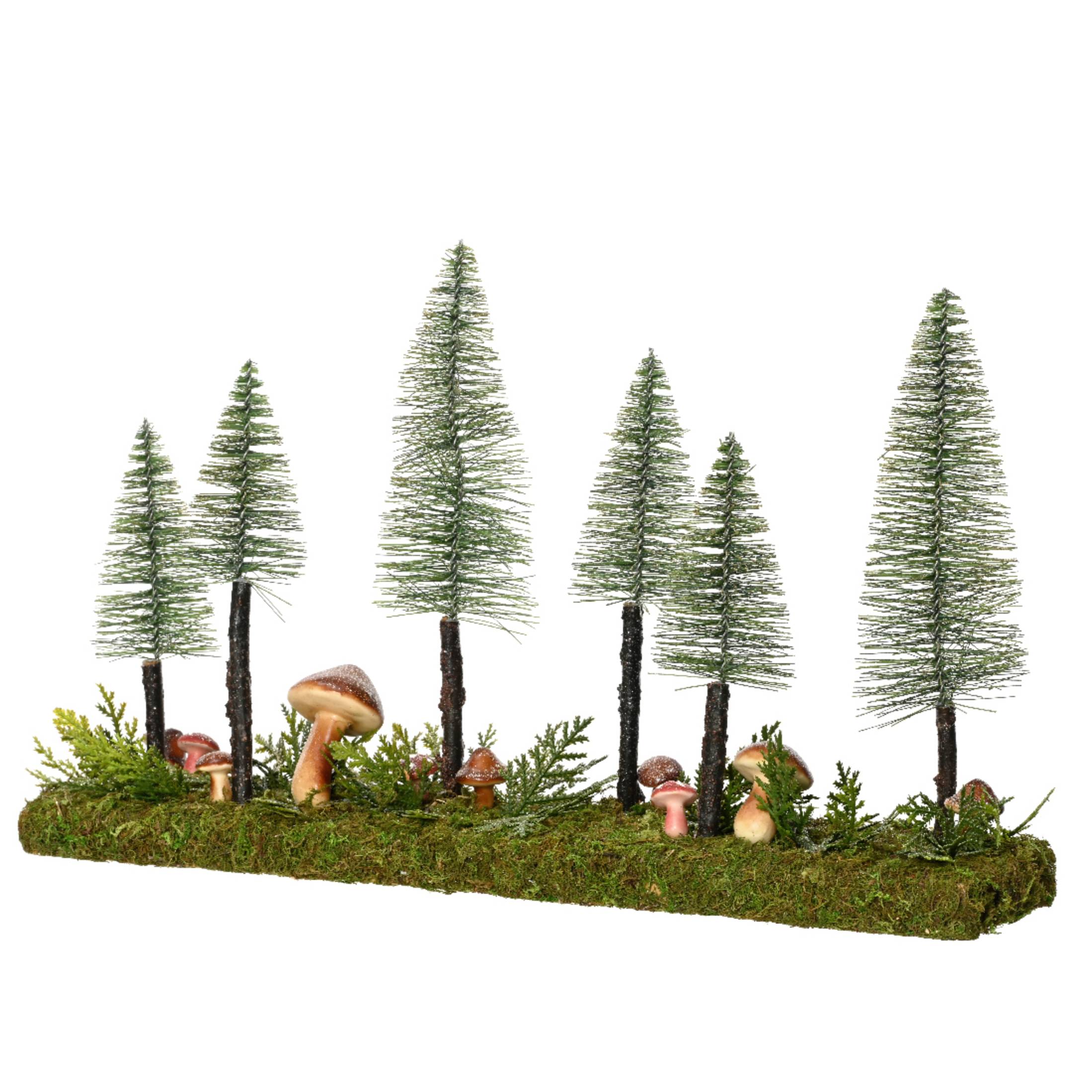Decorazione tavolo funghi e alberi 50 cm