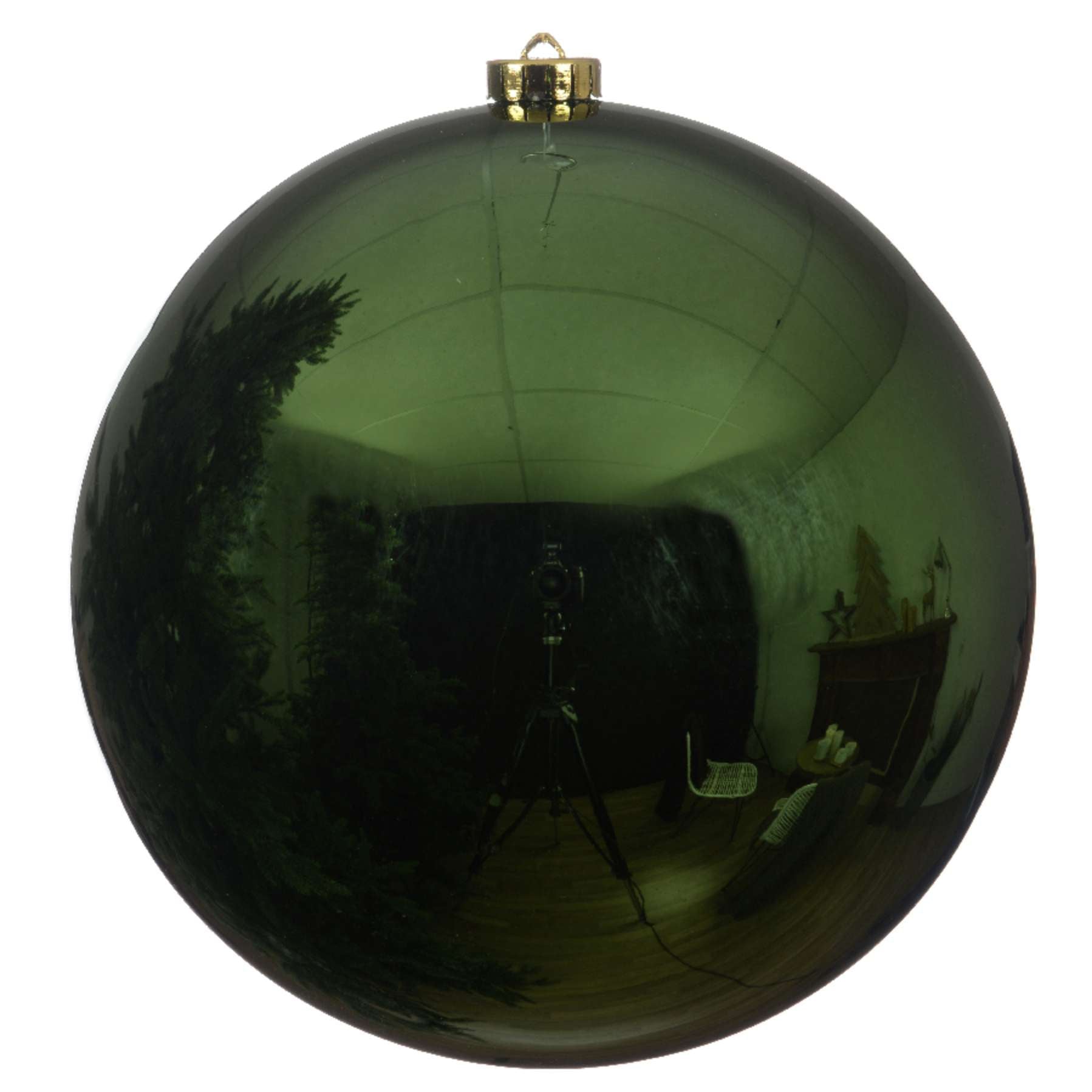 Pallina verde lucida natalizia
