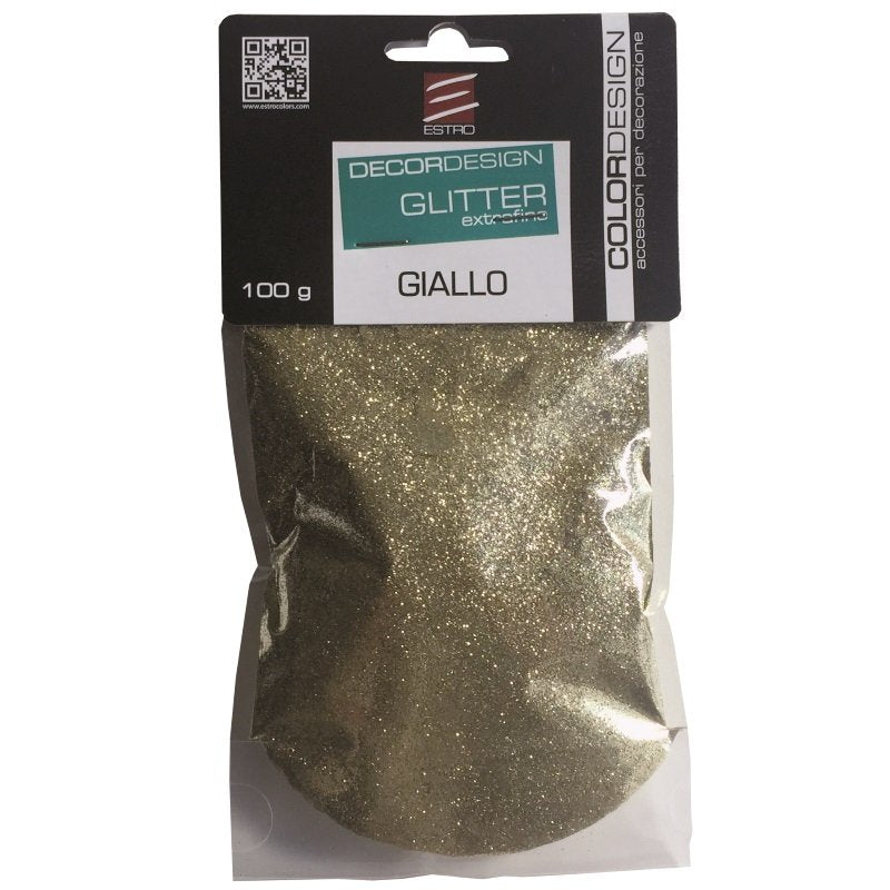 GLITTER COLORE GIALLO CONFEZIONE DA 100 GRAMMI