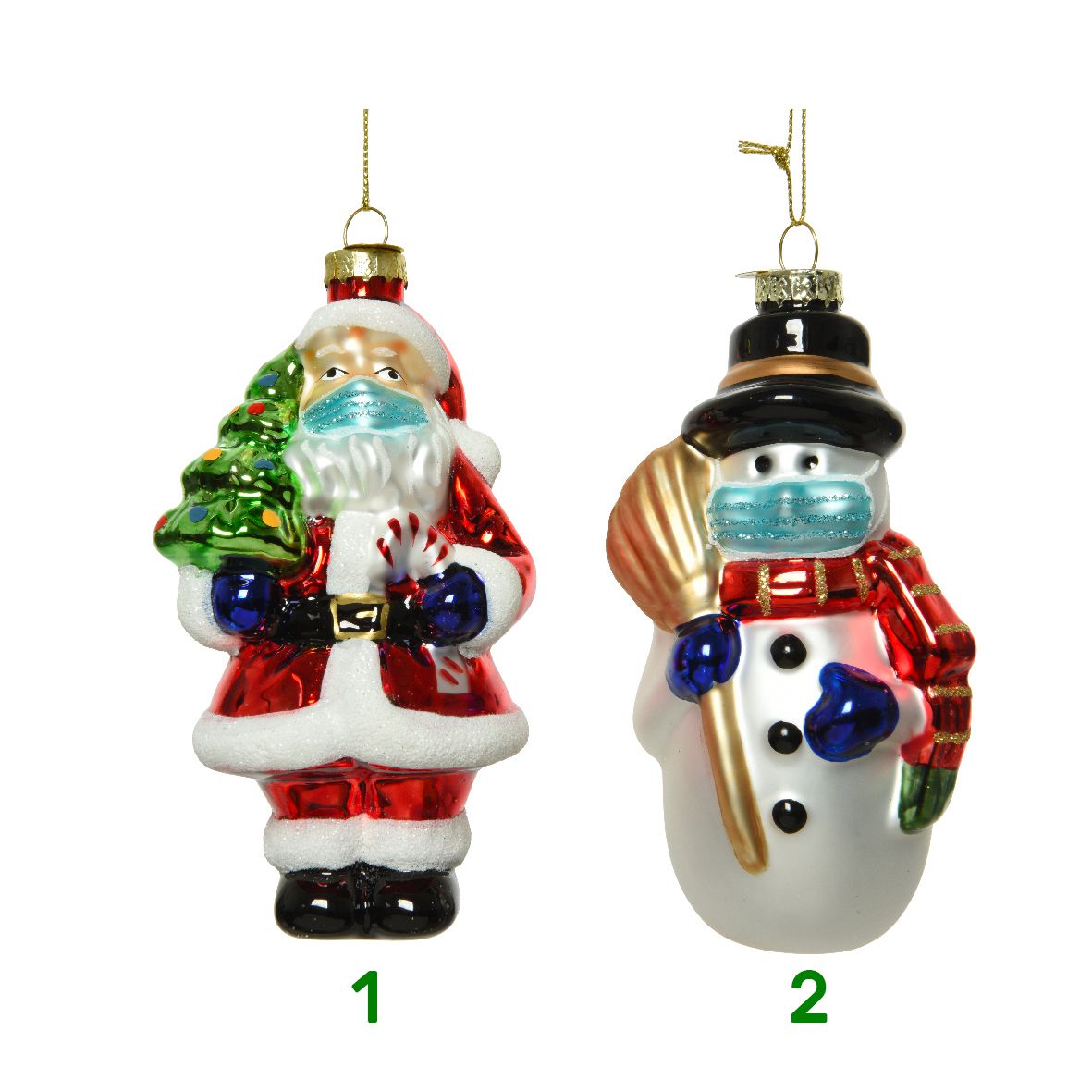 Pendaglio babbo natale con mascherina Kaemingk