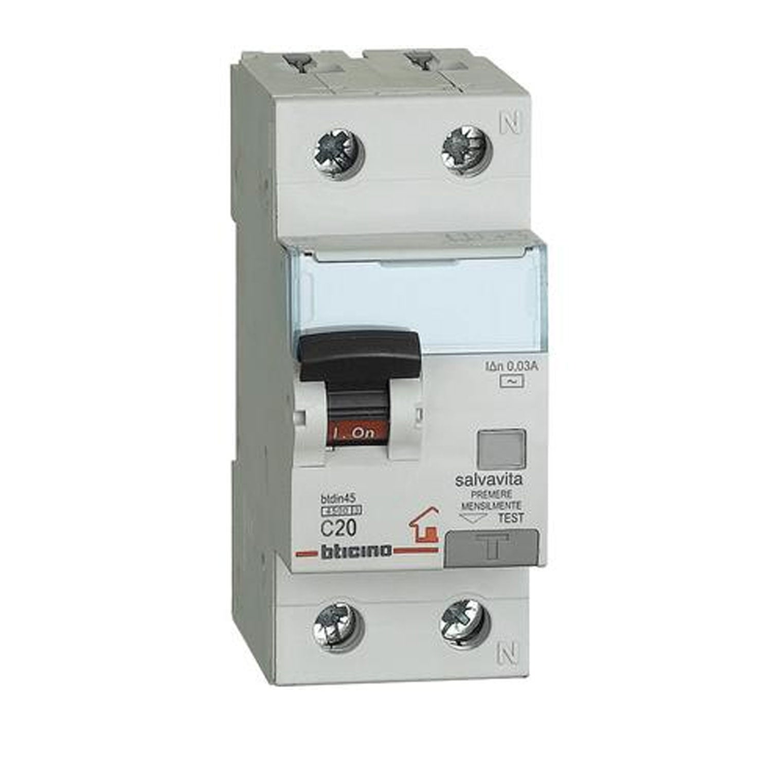 BTDIN-RS interruttore magnetotermico differenziale 1P+N