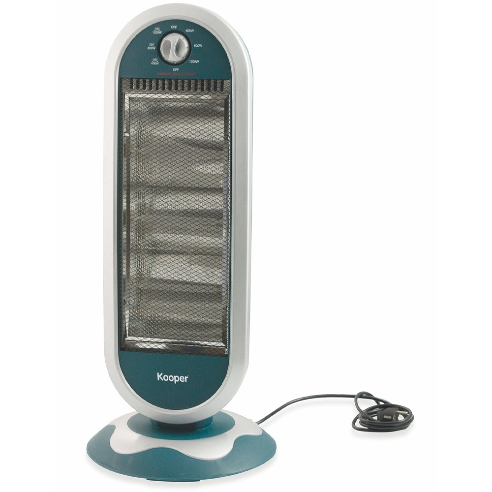 Stufa elettrica basso consumo alogena 1200 W oscillante 3 elementi caldobagno