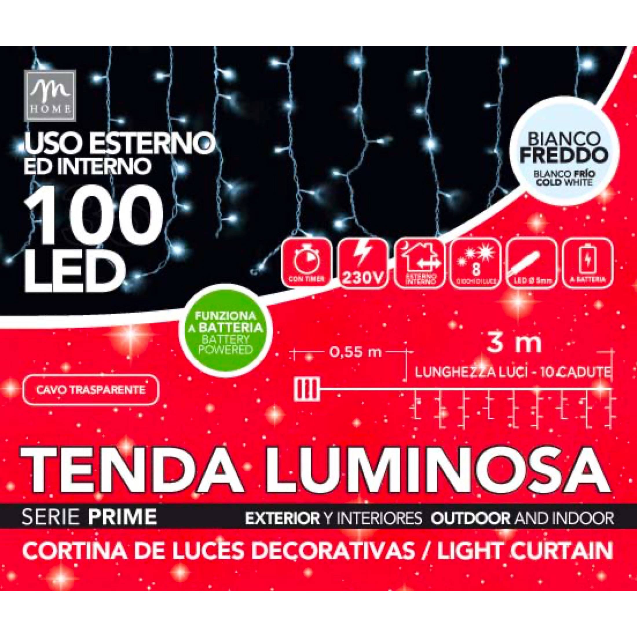 Tenda bianco freddo 100 LED