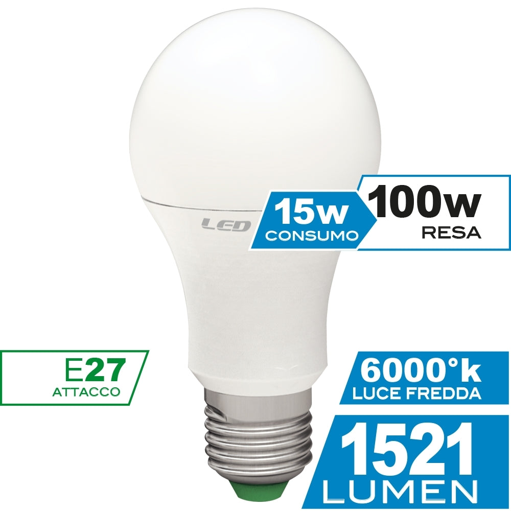 Lampadina goccia LED PET 15W E27