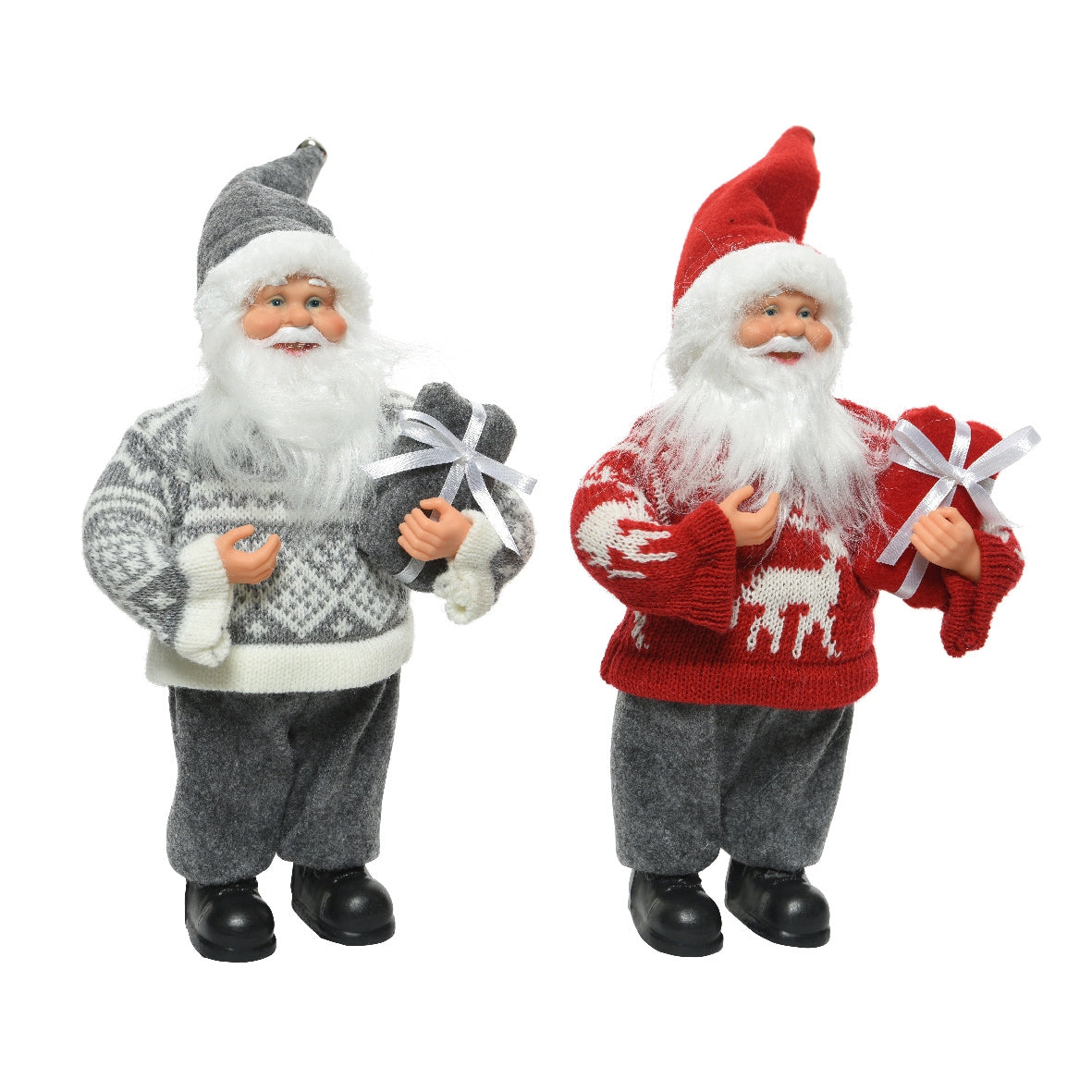 Babbo natale con dono 30 cm