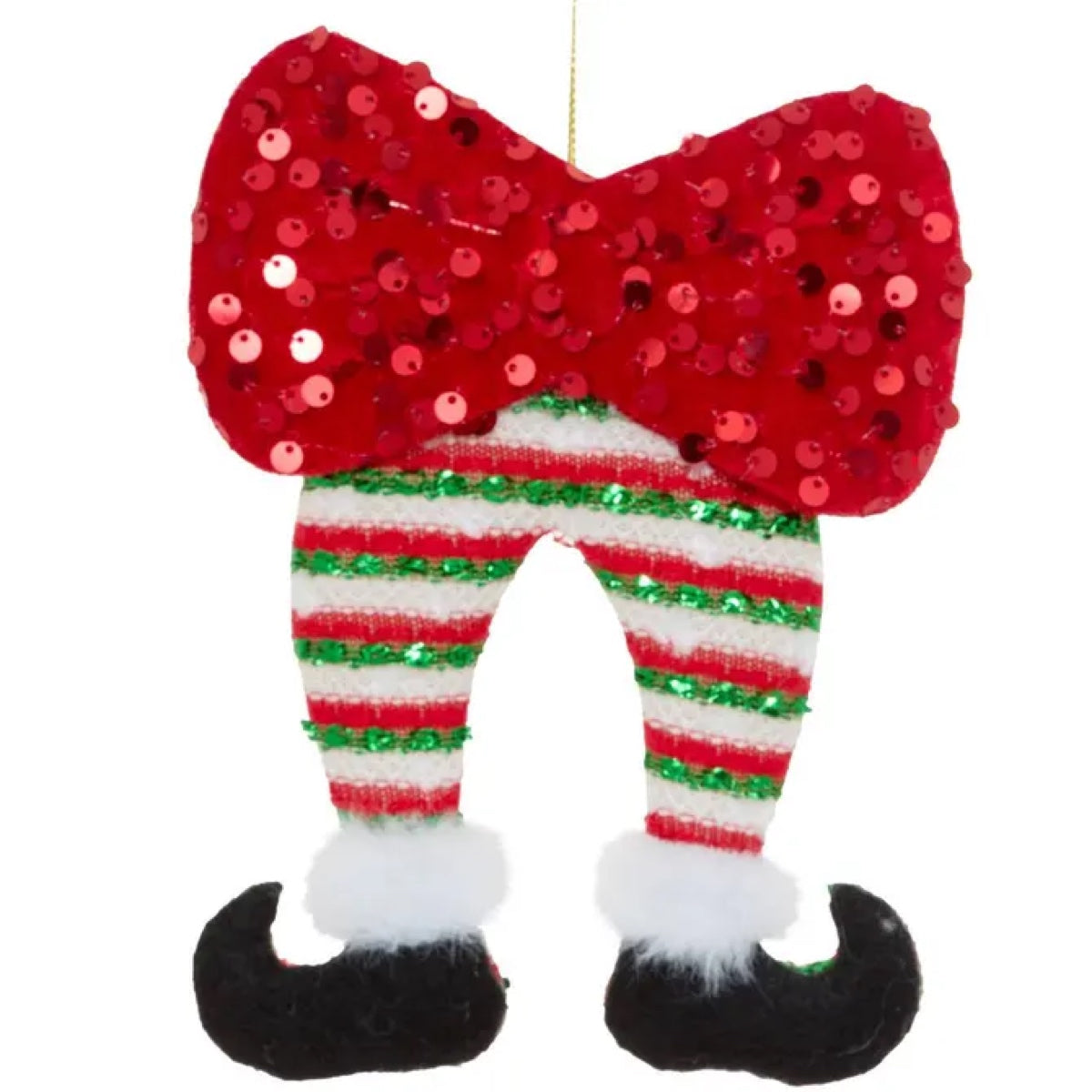 Gambe di Elfo con Fiocco Rosso 16 cm