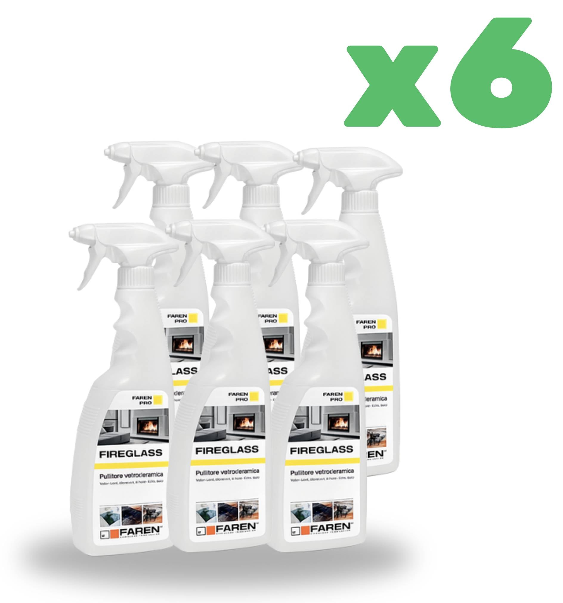 Pulitore fireglass spray 750ml x6