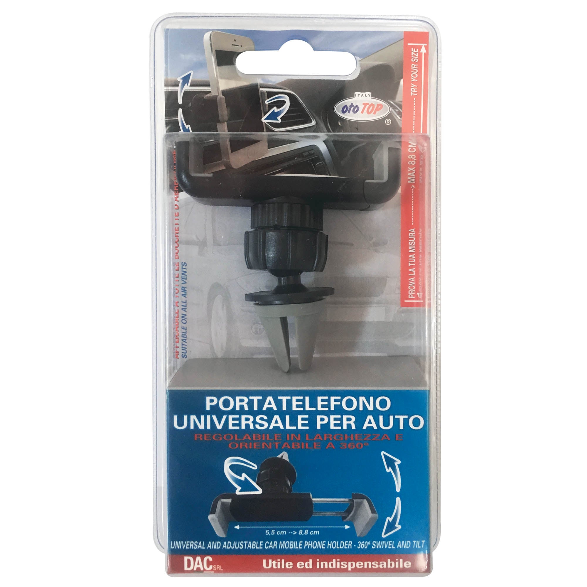 Portacellulare regolabile da presa aria