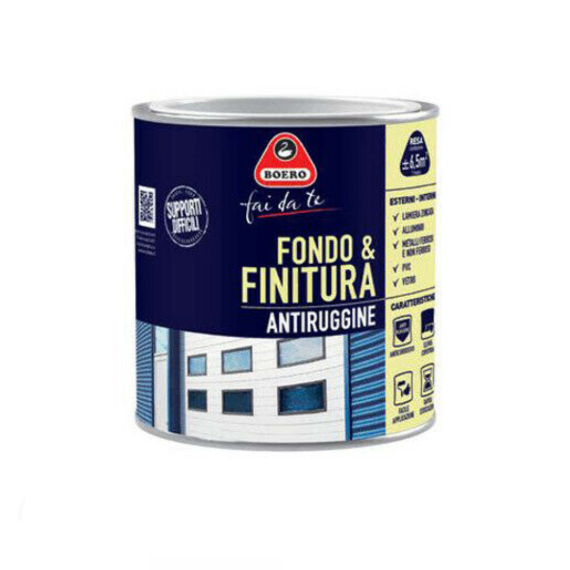 Pittura antiruggine fondo e finitura Boero