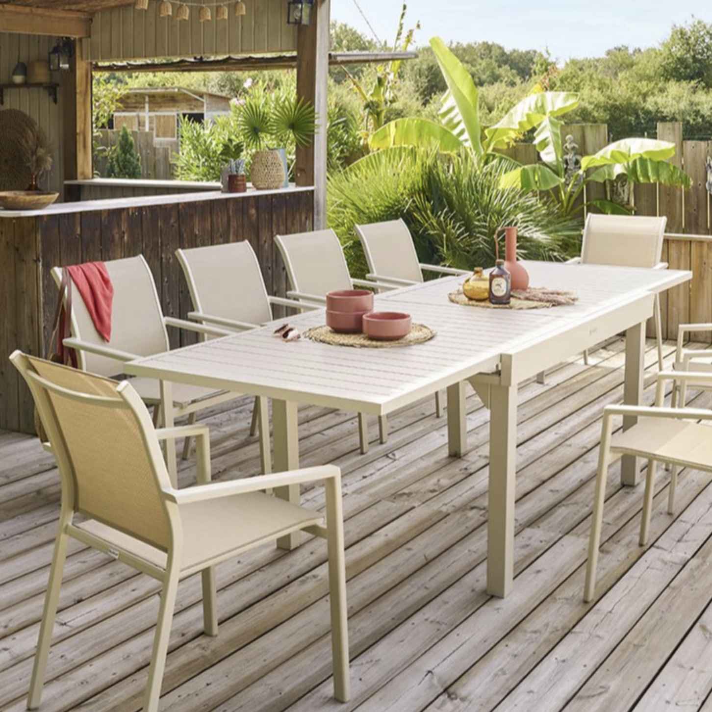 Tavolo piazza 10 posti bianco