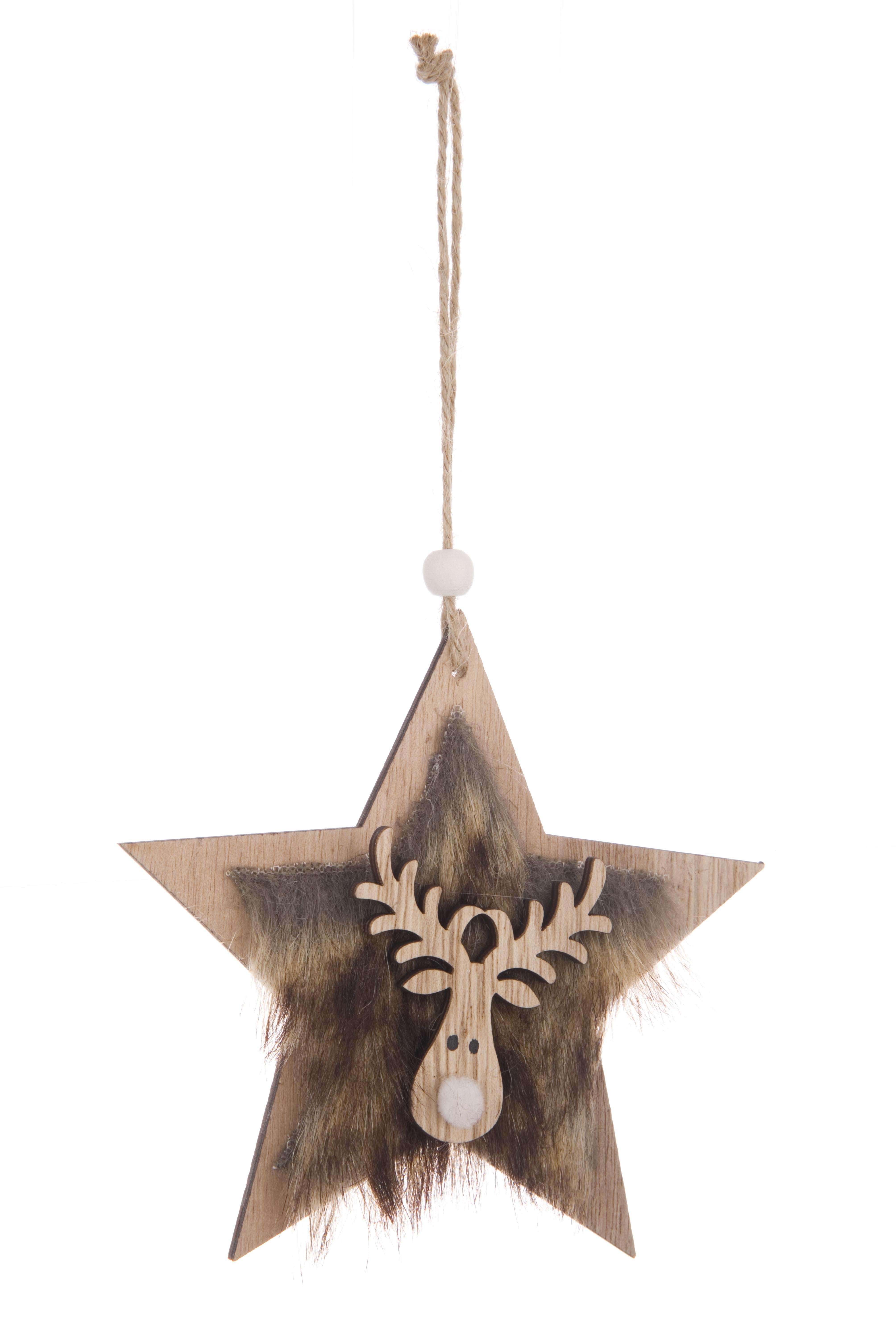 Pendaglio warmy stella marrone 4