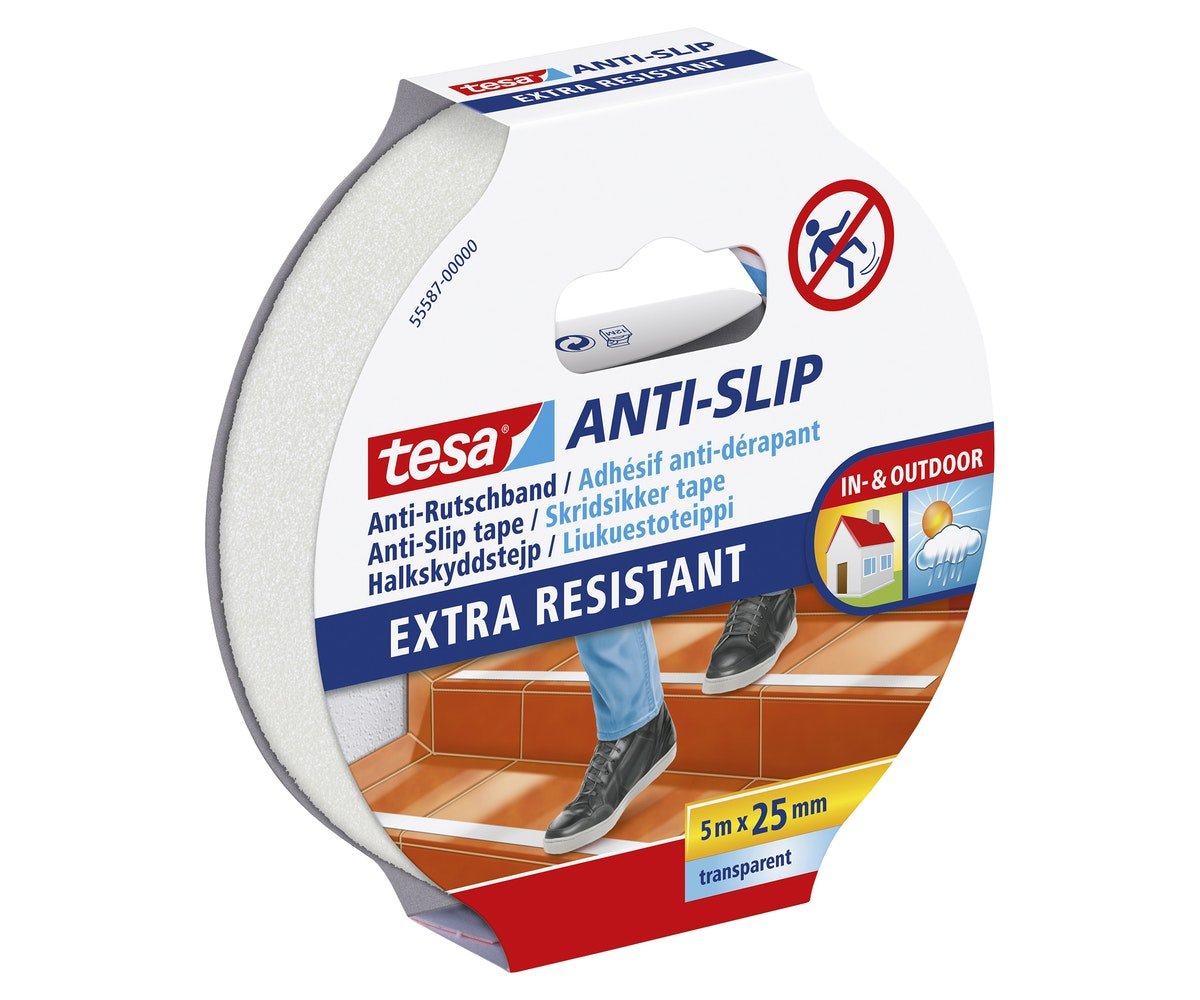 Nastro antisdrucciolo Trasparente 25mm x 5m TESA