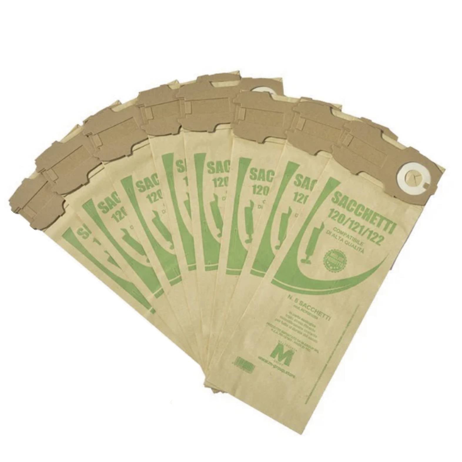 Confezione 8 sacchetti ricambio Folletto Vorwerk 120/121/122