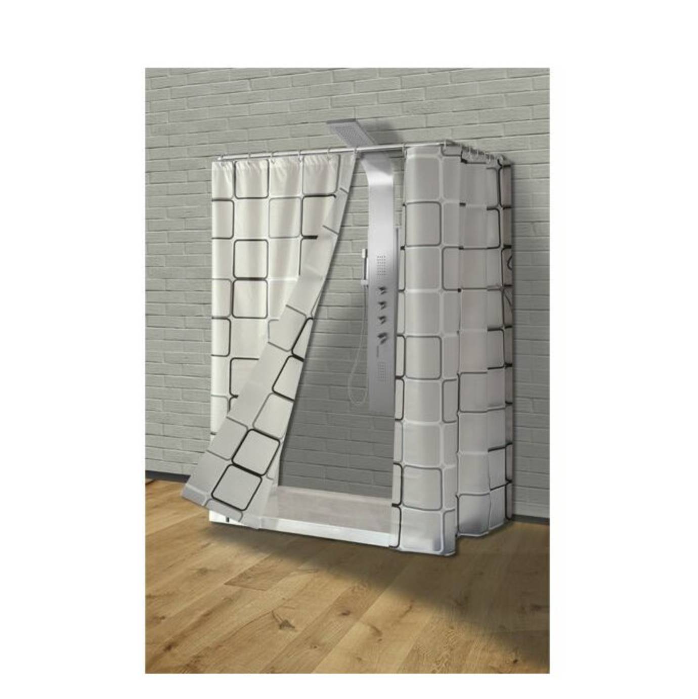 Tenda doccia QO grigio 180 x 200cm