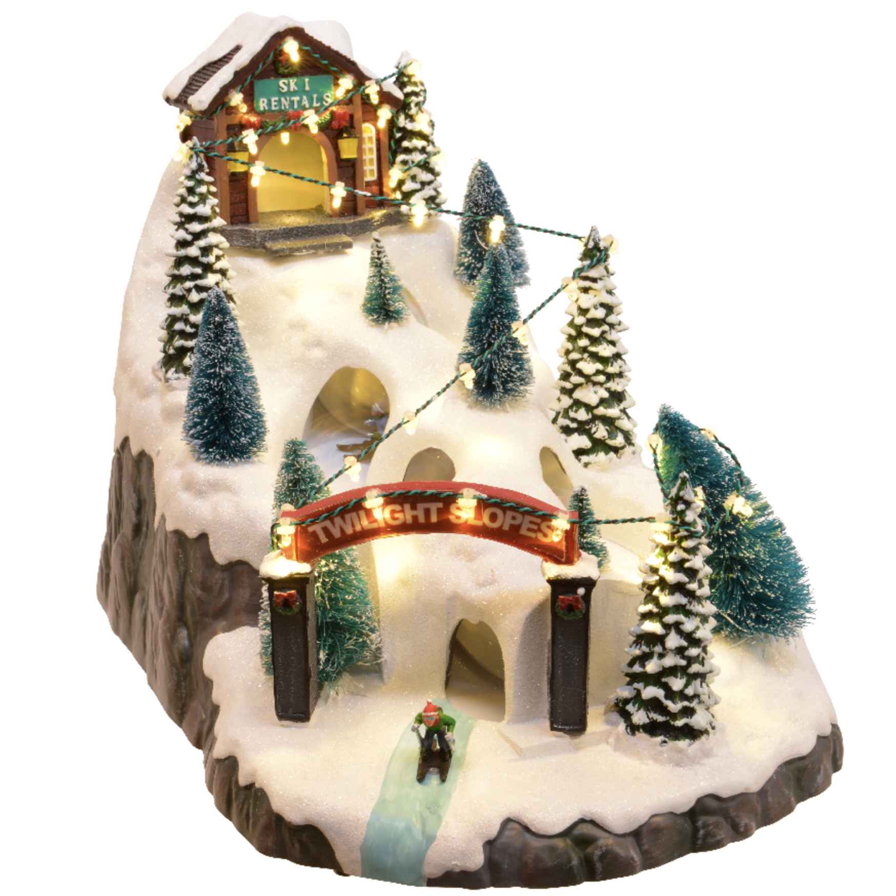 Scenario villaggio natalizio su neve 26 cm