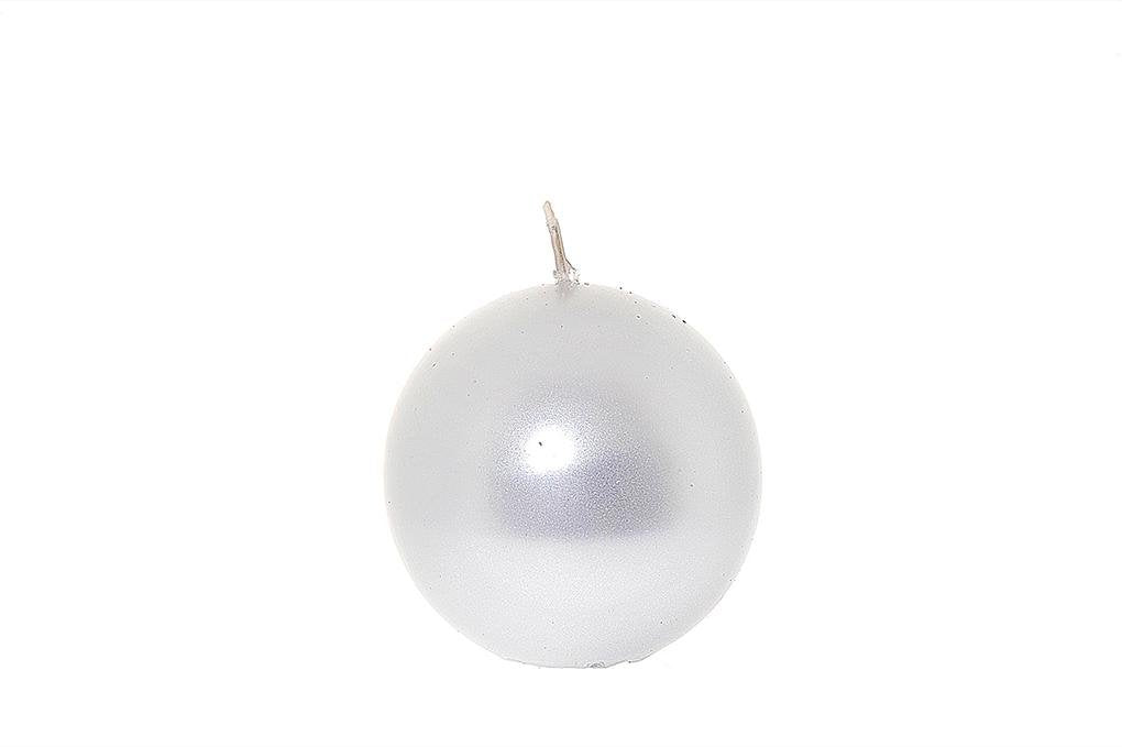 Candela sfera lucid colore argento
