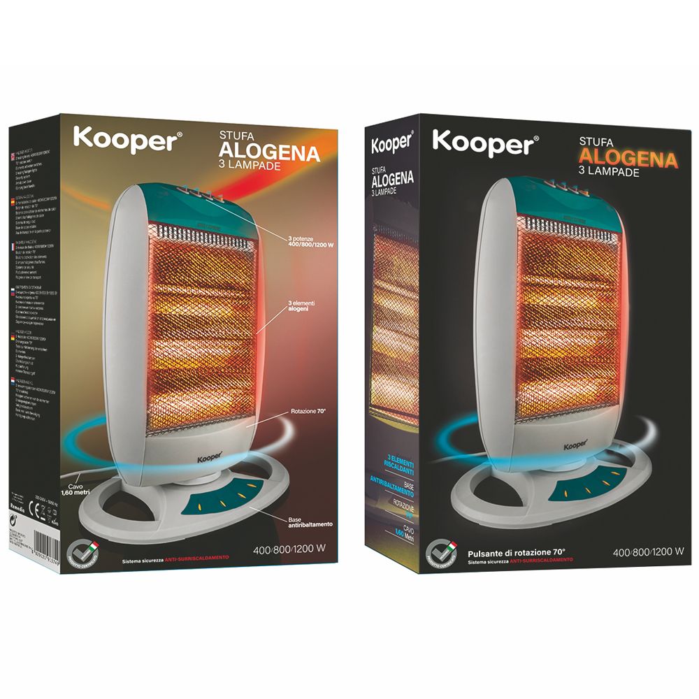 Stufa alogena 1200 W colore blu