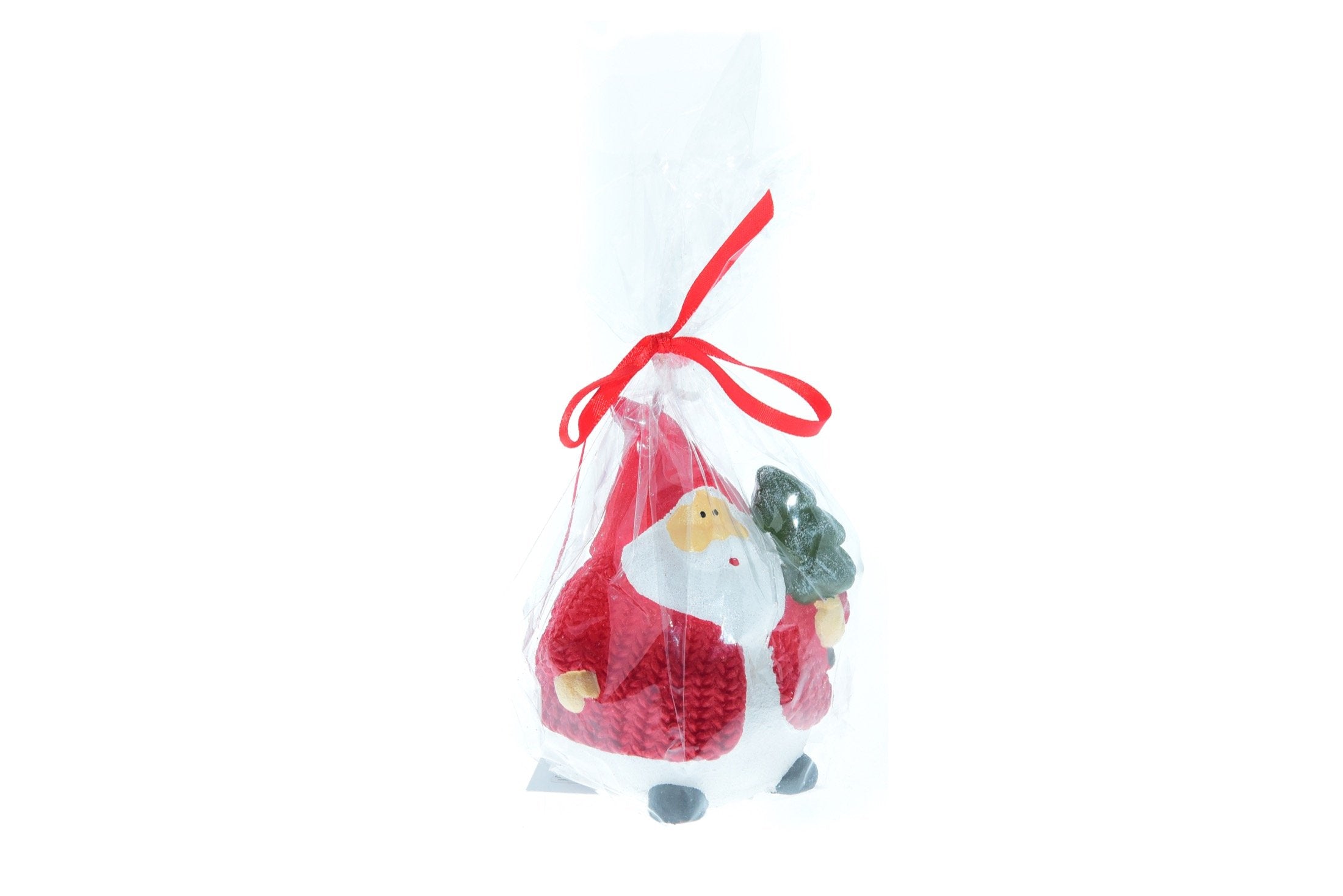 Candela babbo natale con albero