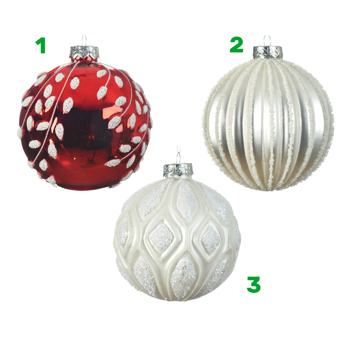 Palla bianca-rossa 10 cm