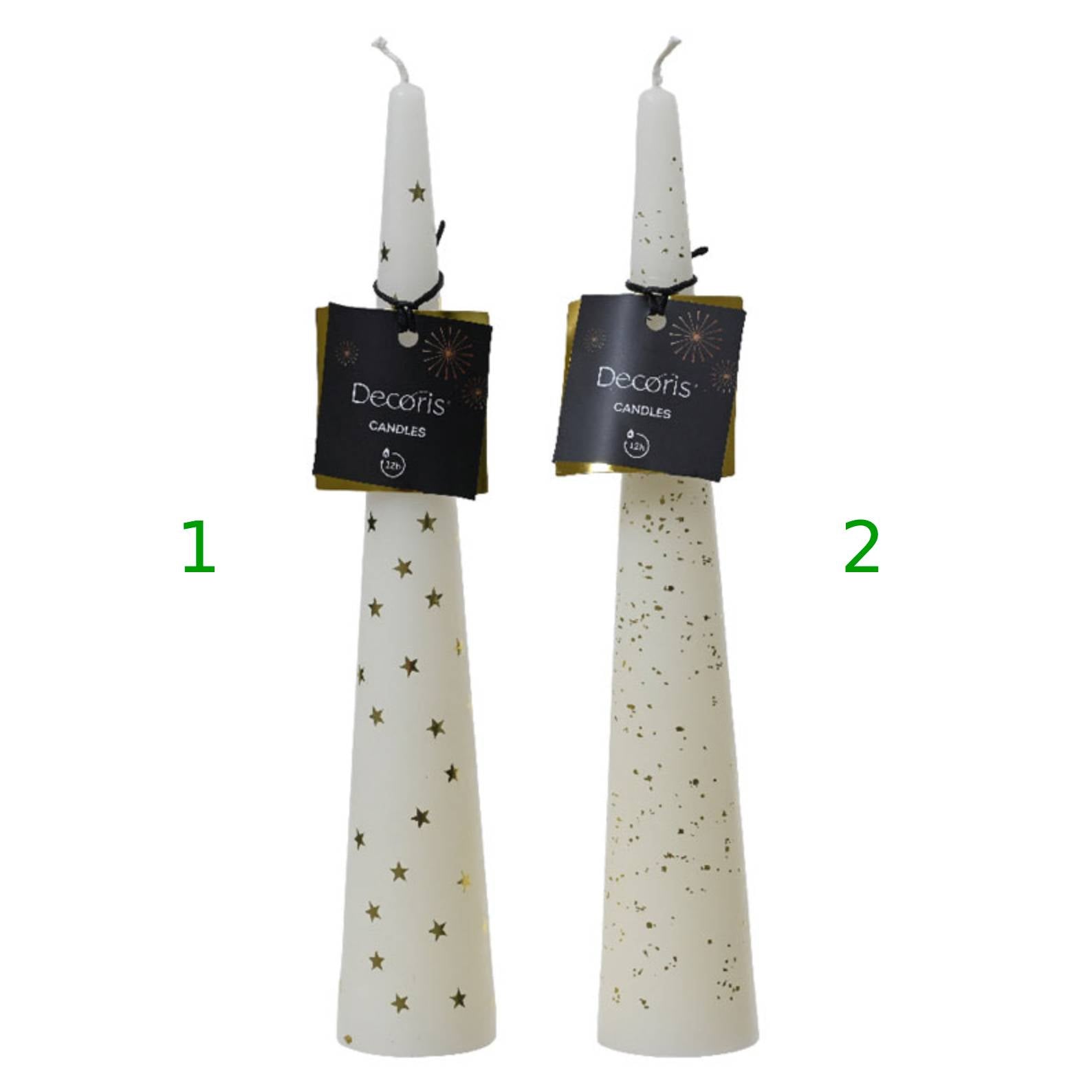 Candela cono natalizia 25 cm