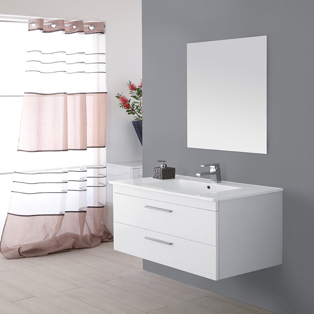 Mobile bagno sospeso bianco