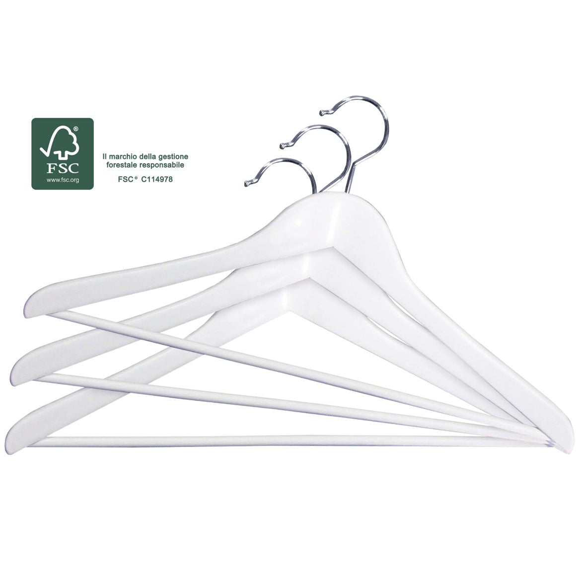 Set 3 grucce in legno bianco GioStyle