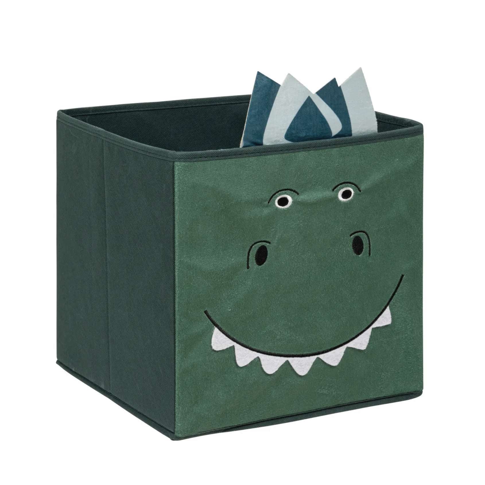 Scatola Contenitore "Dinosaur" Verde Scuro ‚Äì 29x29 cm