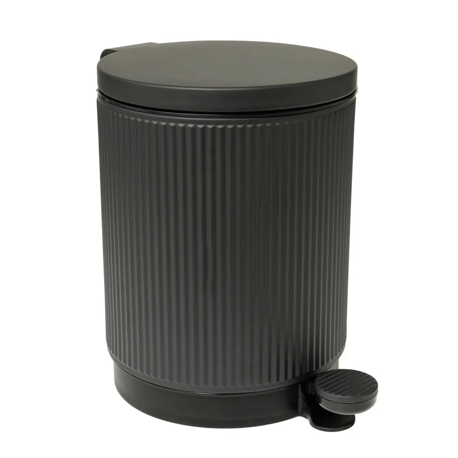 Pattumiera a pedale 5 litri in acciaio inox opaco