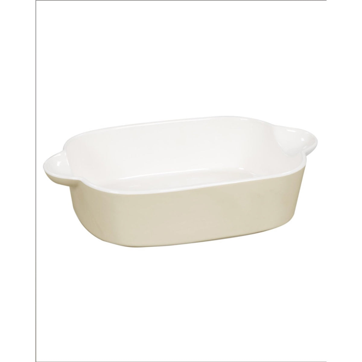 TEGLIA FORNO RETTANGOLARE CREMA 1