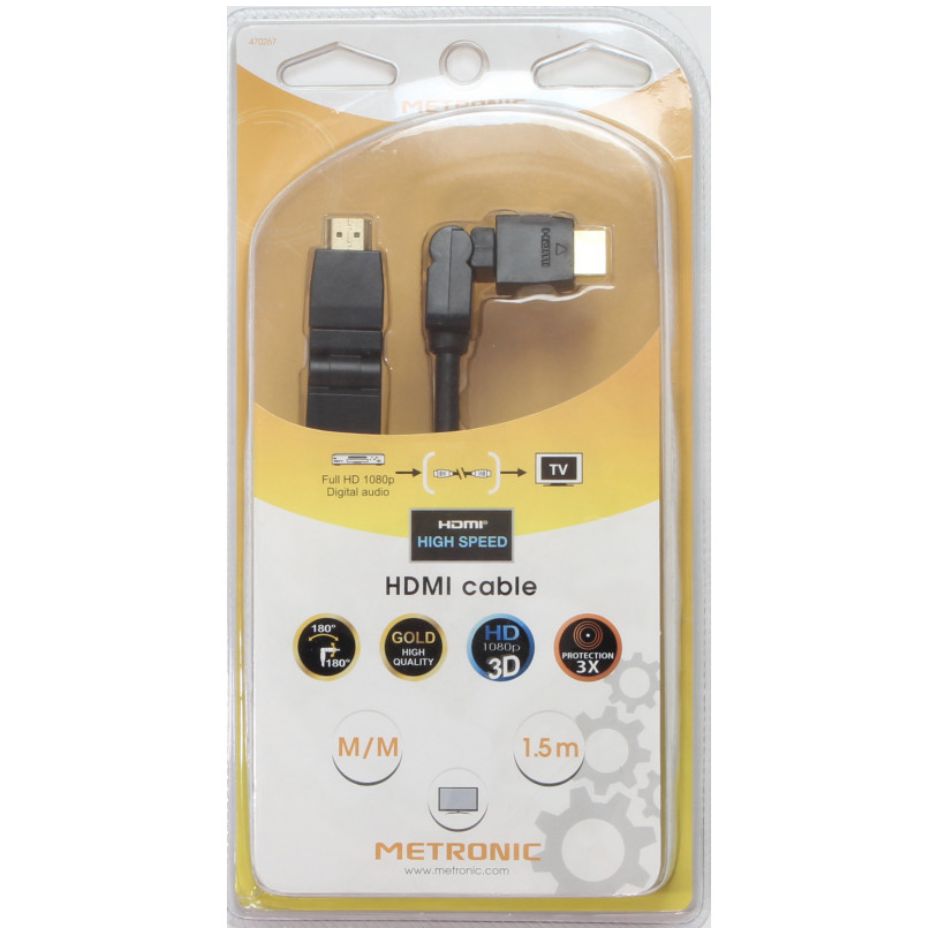 Cavo HDMI HighSpeed 3D M/M SWIVEL