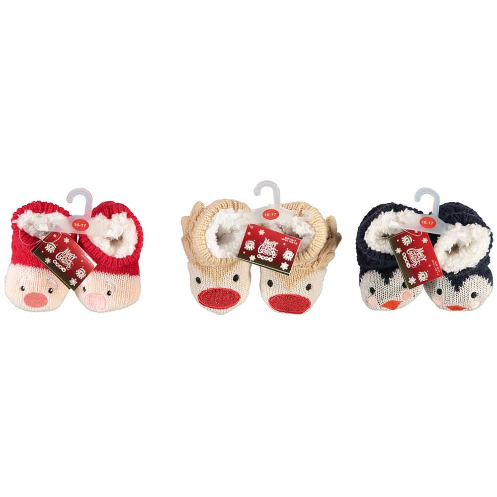 Scarpa X-mas natalizia ad uncinetto per neonato