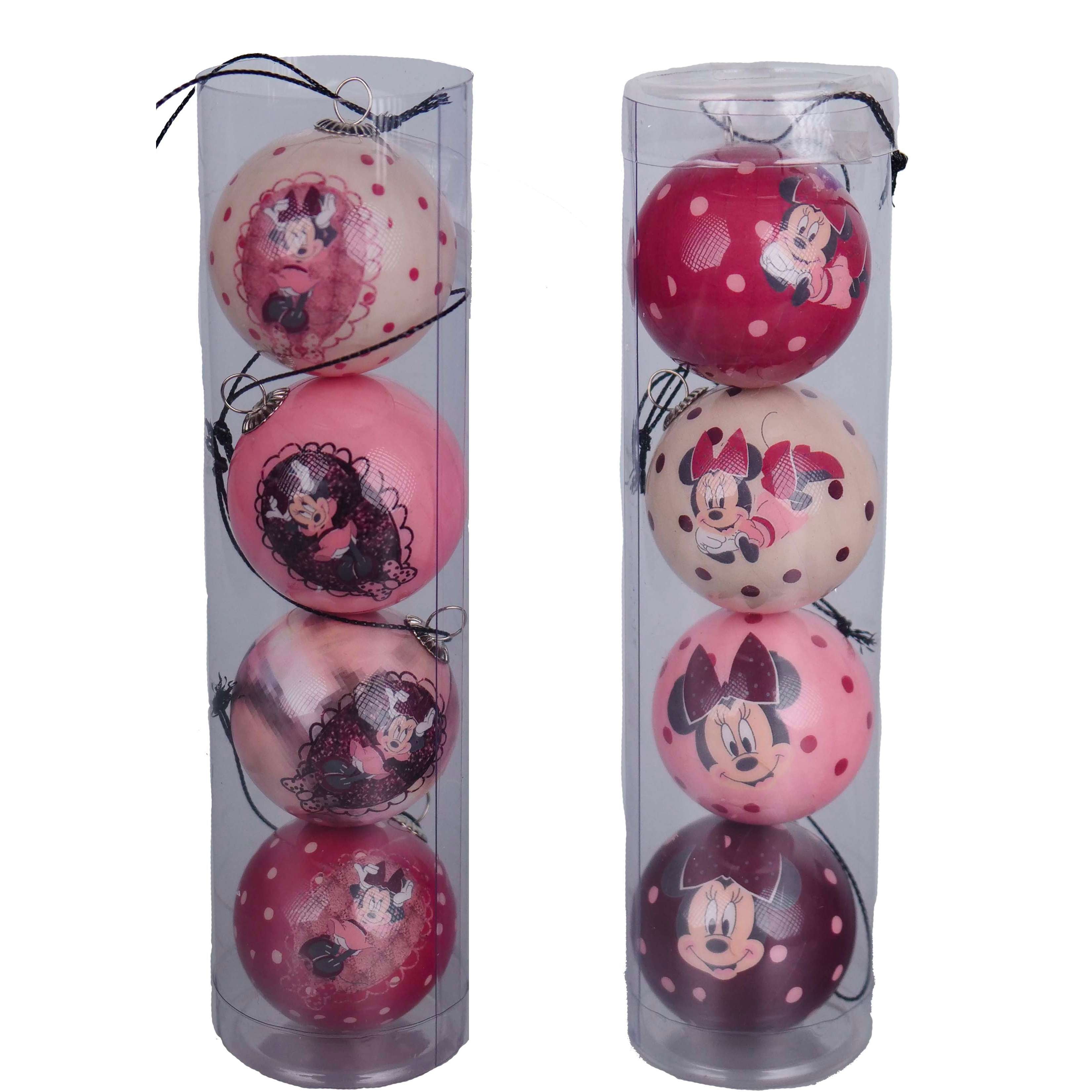 Set 4 palline di natale Disney Minnie Christmas Inspiration
