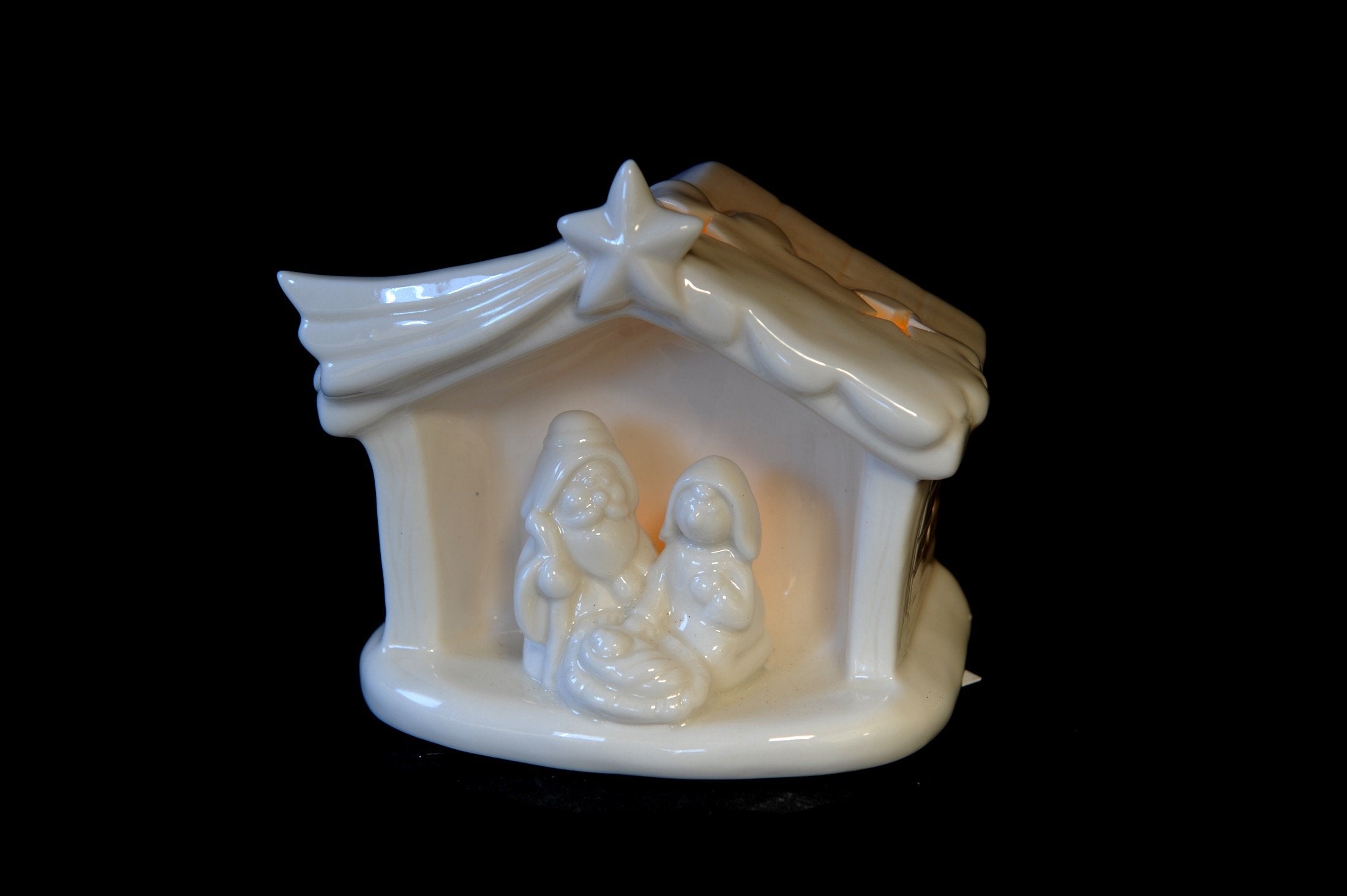 Presepe in porcellana con luci led