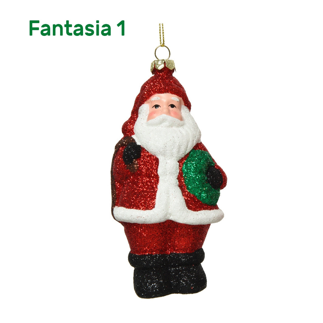 Addobbo albero babbo natale Kaemingk 13 cm