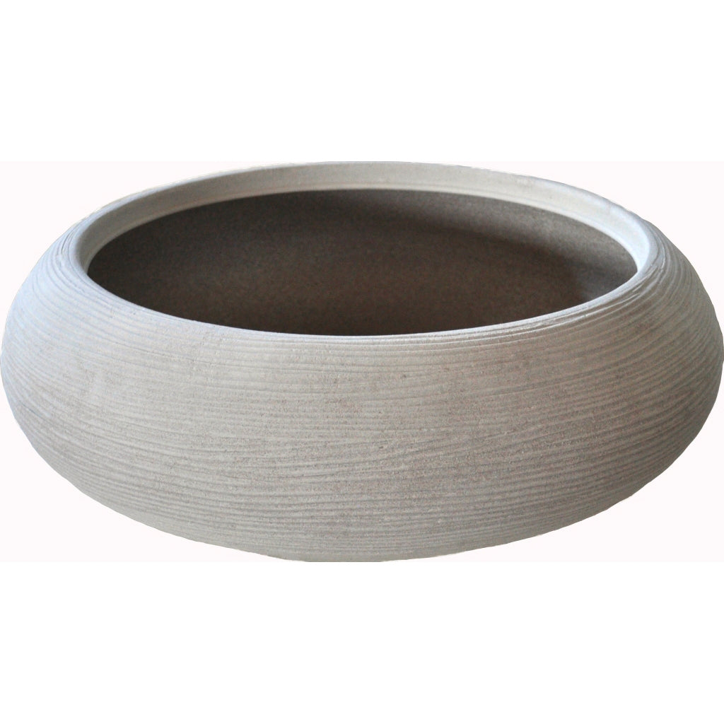 Ciotola Shabby rigato bianco perla 42 cm