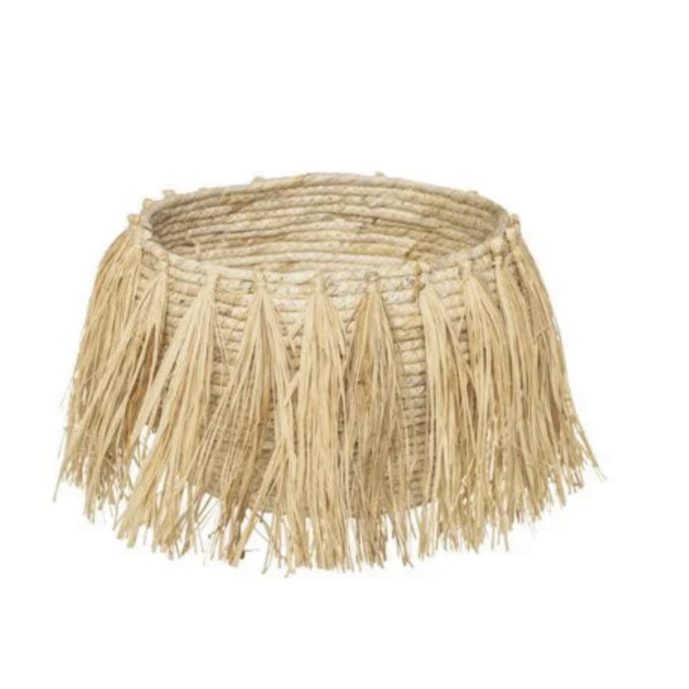 Cesta rotonda in mais ‚Äì Colore Beige