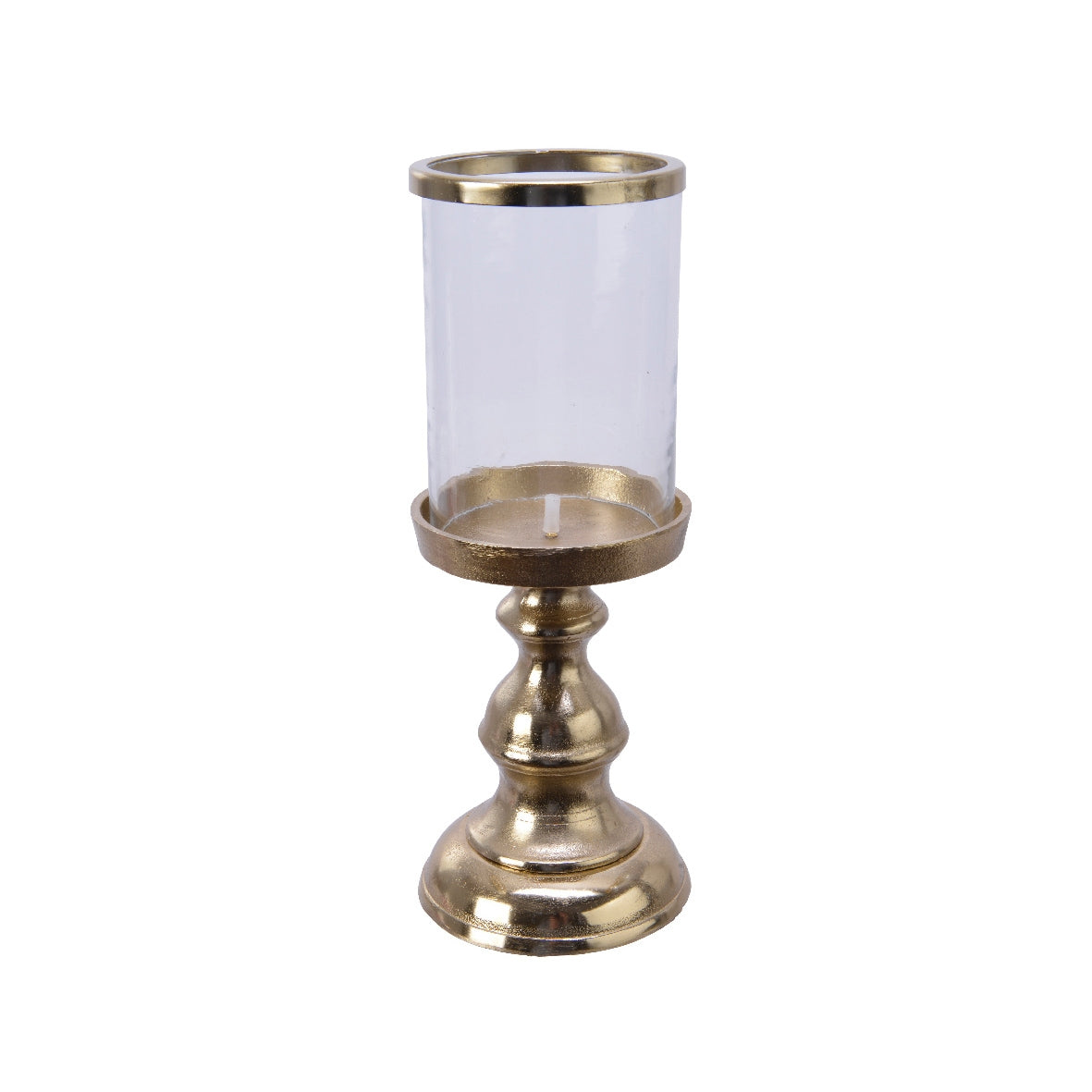 Candelabro con box in vetro Oro