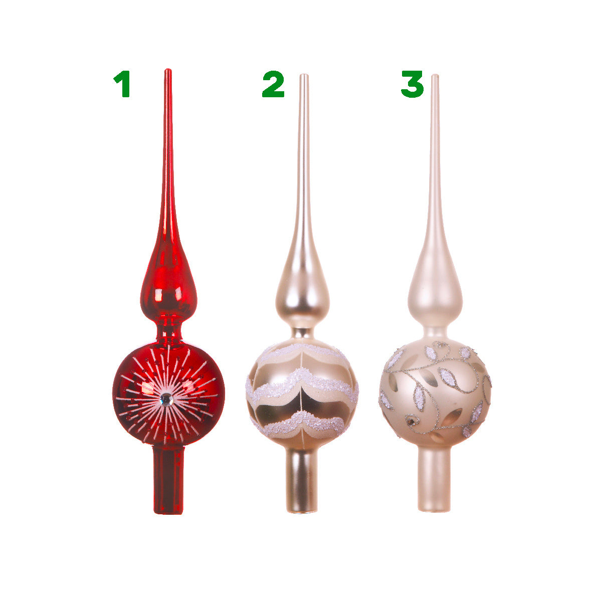 Puntale natalizio decorato